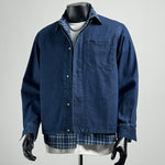 Fake Two-piece Plaid Patchwork Shirt