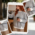 Women's Layered Look Relaxed Sweatshirt