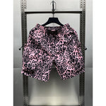Leopard Print Quick-drying Loose-fitting Five-point Pants