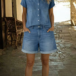 Estefania | Comfortable Denim Shorts Set