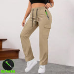 Women’s Straight-Leg Multi-Pocket Cargo Trousers