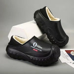 Men’s Plush Waterproof Fleece-Lined Indoor–Outdoor Winter Slippers