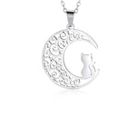 Cat and Moon | Pendant Necklace