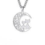 Cat and Moon | Pendant Necklace