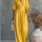 Elisa | Jumpsuit Elegante Fluida con Scollo a V