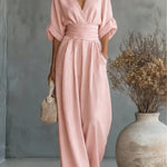 Elisa | Jumpsuit Elegante Fluida con Scollo a V