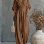 Elisa | Jumpsuit Elegante Fluida con Scollo a V