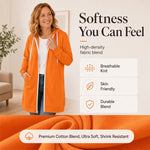 Women's Longline Zip-Up Hooded Jacket