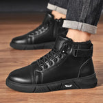 Men’s Leather-Look Fleece-Lined Chukka Boots