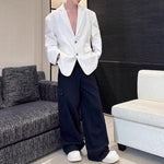Mesh Panel Casual Suit Jacket