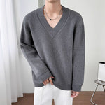 V-neck Pullover Knit Sweater