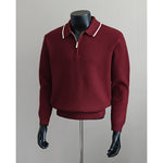 Half-zip Collar Pullover Knit Polo Shirt