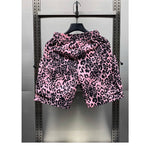 Leopard Print Quick-drying Loose-fitting Five-point Pants