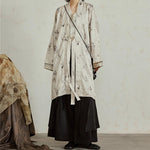 Textured Ink-dyed Mid-length Coat