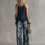 Vivienne | Ensemble élégant top volanté & pantalon large