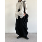 Loose Cotton And Linen Wide-Leg Pants