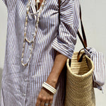 Sophia | Timeless Striped Shirt Dress with Elegant Comfort