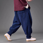 Thickened Faux Lamb Wool Loose Casual Harem Pants