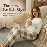 Women’s Vintage Plaid Fleece-Lined Winter Trousers
