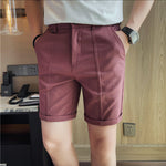 Semi Elastic Waist Casual Shorts