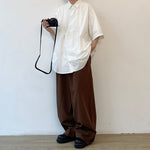 Japanese Retro Pure Cotton Loose Buttoned Shirt