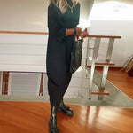 Women's Relaxed High Neck Maxi Dress