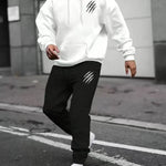 KZZ men's sports pants and hoodie 2-piece set,  unique Wolf claw set
