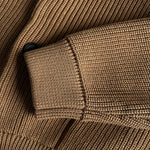 Heavyweight Cotton Crewneck Button Up Knitted Cardigan