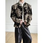 Heavy Embroidered Velvet Vintage Floral Boxy  Outerwear Jacket