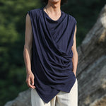 Summer Cotton Linen Sleeveless Vest