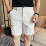 Semi Elastic Waist Casual Shorts