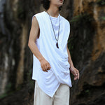 Summer Cotton Linen Sleeveless Vest