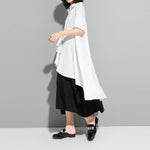 Women's Irregular Ruffle Mid-Length Shirt