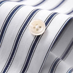 French Business Point Collar Striped Shirt