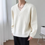 V-neck Pullover Knit Sweater