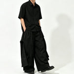Japanese Loose Draped Casual Short Sleeve Shirt