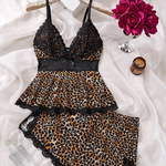 Women's Lace Trim Camisole & Shorts Set
