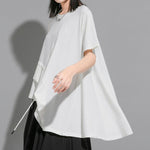 Women's Batwing Loose-fitting Waist Patchwork T-shirt