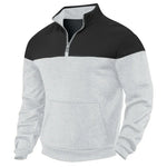 Men's Colour Block Half-Zip Sweatshirt