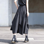 Irregular Plaid A-line Skirt