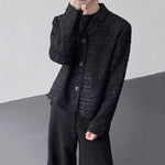Tweed Loose-fitting Suit Collar Jacket