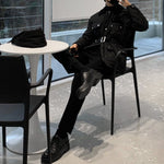 3D Pocket Diamond-patterned Collar Cotton Coat