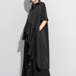 Women's Irregular Ruffle Mid-Length Shirt