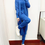 Zeagoo Women's Chic Three Piece Set Knitted Solid Lounge Suit Cardigan Sweater + Jogger Pants+ Sleeveless Tank Top