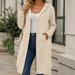 Women's Longline Zip-Up Hooded Jacket