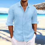 Men's Relaxed Long Sleeve Button Shirt