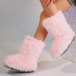 Women's Fluffy Mid-Calf Winter Boots