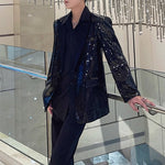 Sequined Loose Casual Suit Jacket