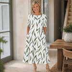 Claire | Robe midi élégante à imprimé floral