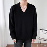 V-neck Pullover Knit Sweater